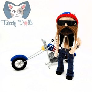 Dave Itsonne le biker et son chopper