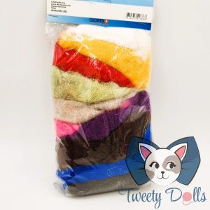 laine feutre glorex lot de 10 couleurs (100g)