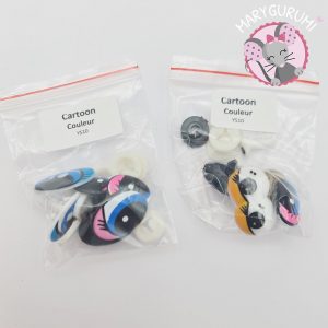 6 Yeux de sécurité Cartoon couleur